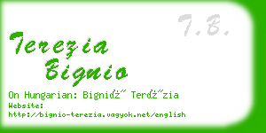 terezia bignio business card